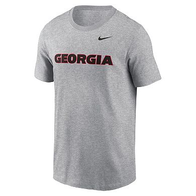 Men's Nike Heather Gray Georgia Bulldogs Primetime Evergreen Wordmark T-Shirt