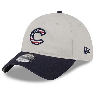 Men's New Era  Khaki/Black Chicago Cubs 2024 Fourth of July 9TWENTY Adjustable Hat
