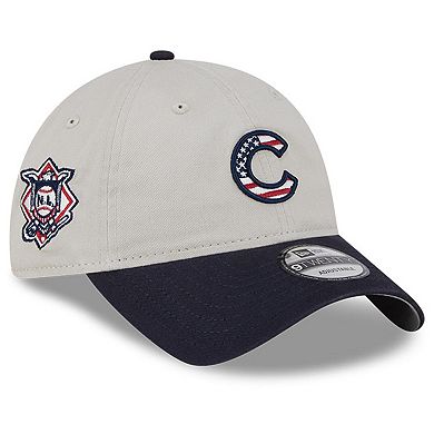 Men's New Era  Khaki/Black Chicago Cubs 2024 Fourth of July 9TWENTY Adjustable Hat