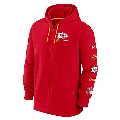 Men's Nike Red Kansas City Chiefs Surrey Full-Zip Hoodie