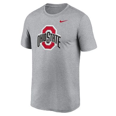 Men's Nike Heather Gray Ohio State Buckeyes Primetime Legend Logo T-Shirt