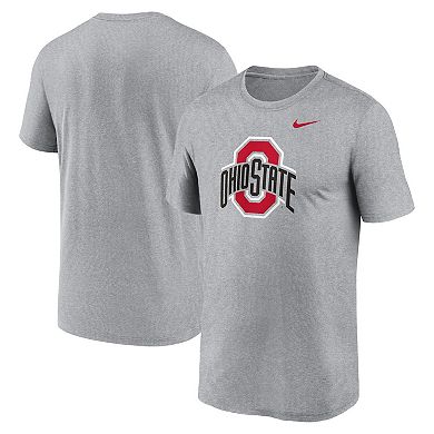 Men's Nike Heather Gray Ohio State Buckeyes Primetime Legend Logo T-Shirt