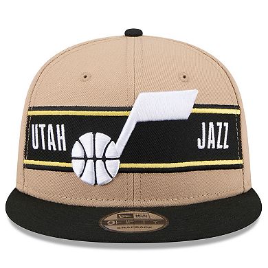 Men's New Era Tan/Black Utah Jazz 2024 NBA Draft 9FIFTY Snapback Hat