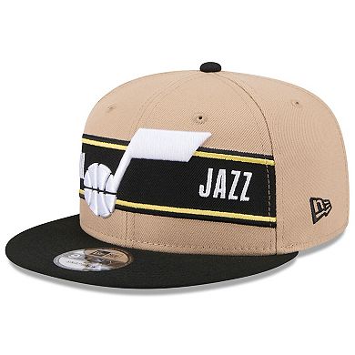 Men's New Era Tan/Black Utah Jazz 2024 NBA Draft 9FIFTY Snapback Hat