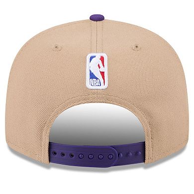 Youth New Era Tan/Purple Los Angeles Lakers 2024 NBA Draft 9FIFTY Snapback Hat