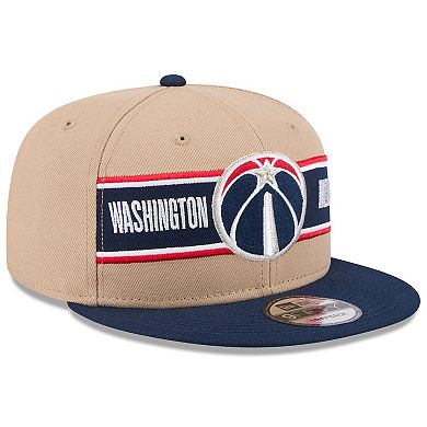 Men's New Era Tan/Navy Washington Wizards 2024 NBA Draft 9FIFTY Snapback Hat