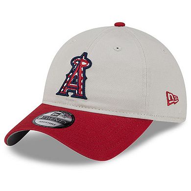 Men's New Era  Khaki/Red Los Angeles Angels 2024 Fourth of July 9TWENTY Adjustable Hat