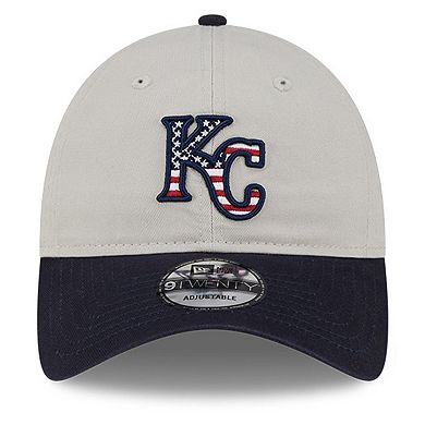 Men's New Era  Khaki/Black Kansas City Royals 2024 Fourth of July 9TWENTY Adjustable Hat