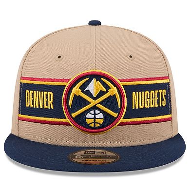 Men's New Era Tan/Navy Denver Nuggets 2024 NBA Draft 9FIFTY Snapback Hat