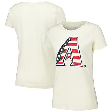 Women's New Era Cream Arizona Diamondbacks Vintage T-Shirt