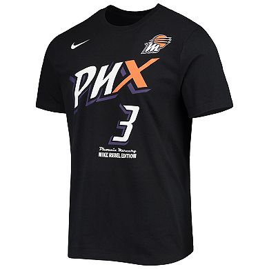 Men's Nike Diana Taurasi Black Phoenix Mercury Rebel Edition Name & Number T-Shirt