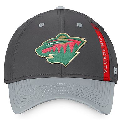 Men's Fanatics Charcoal/Gray Minnesota Wild Authentic Pro Home Ice Flex Hat