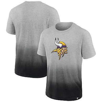 Men's Fanatics Heathered Gray/Black Minnesota Vikings Team Ombre T-Shirt