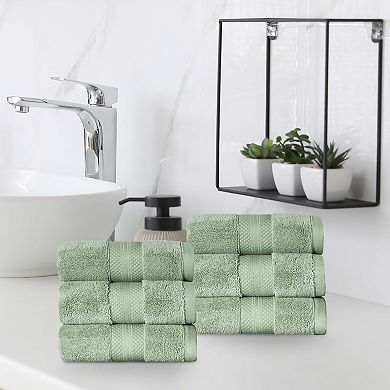 SUPERIOR 6-Piece Turkish Cotton Hand Towel Set