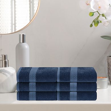 SUPERIOR Rayon from Bamboo Blend Solid 6-Piece Hand Towel Set