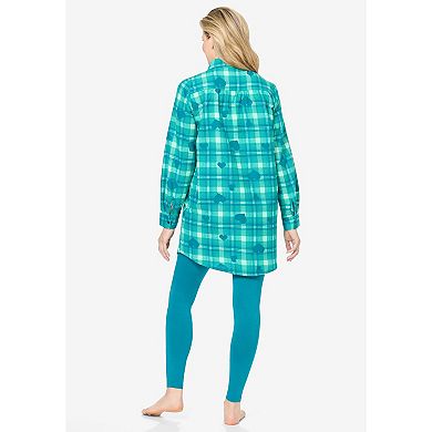 Dreams & Co. Women's Plus Size Plaid Pj Set