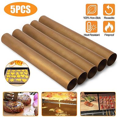 5-pieces Copper Grill Mats Non-stick Bbq Pads