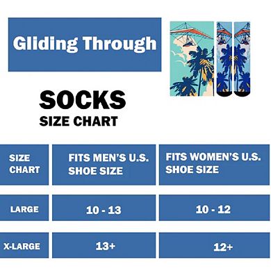 Sierra Socks Gliding Through Paradise Pattern Coolmax Socks, Nature Collection Men & Women Socks