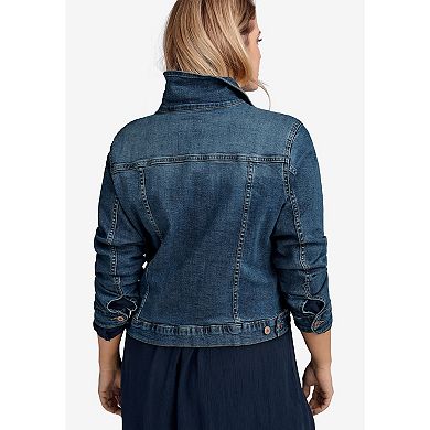 Ellos Women's Plus Size Classic Denim Jacket