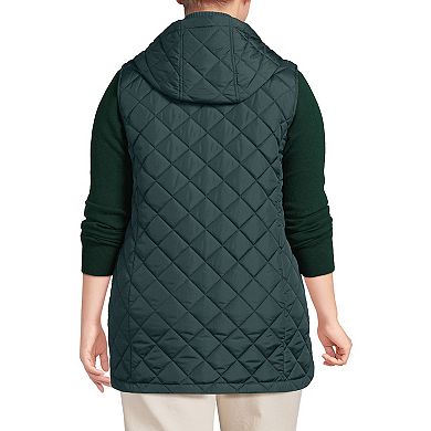 Plus Size Lands' End Hooded Insulated Vest