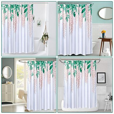 72x72" Bathroom Shower Curtain With Hooks