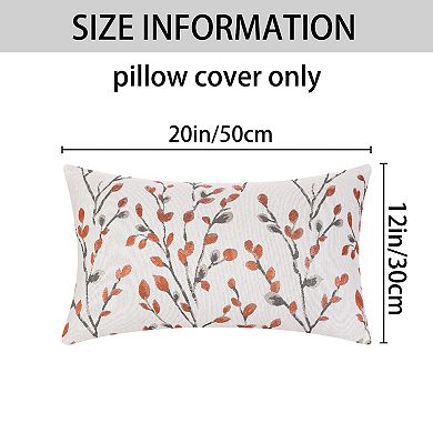 4pcs Square Throw Pillow Cover Floral Pattern For Outdoor Indoor 12" X 20", 18" X 18"