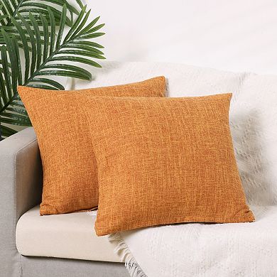 4pcs Linen Solid Contemporary Indoor Outdoor Decorative Throw Pillow Cover