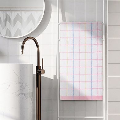 Checkered Bathroom Hand Towels, Soft Absorbent Quick Drying Towel Sets