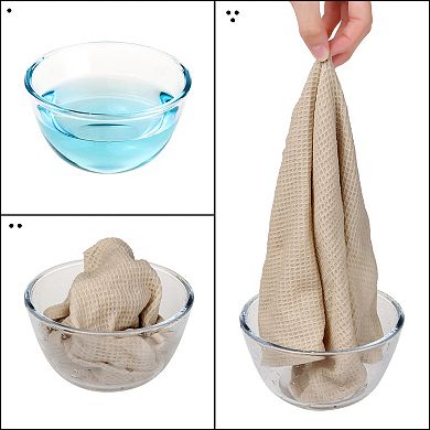Cleaning Rags 12 Packs Cotton Waffle Cleaning Cloths 14" X 14"