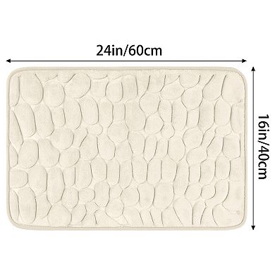Memory Foam Bathroom Rugs Bath Carpet Bath Mat Soft Non-slip Water Absorbent 16" X 24"