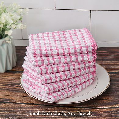 Cotton Terry Small Kitchen Dish Cloth, Absorbent And Quick Drying Cleaning Dish Rags