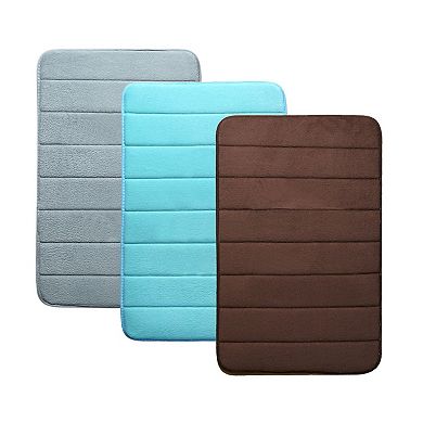 Bathroom Rugs Non-slip Soft Absorbent Rebound Memory Foam Bath Mats 24" X 16"