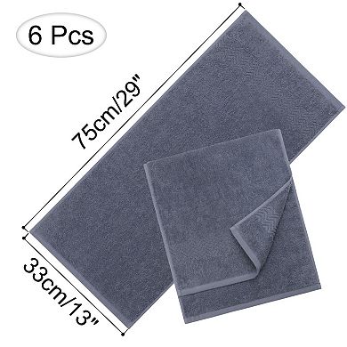 Luxury Hand Towels 6 Piece 29 X 13 Inch Soft And Absorbent 100% Cotton For Daily Use