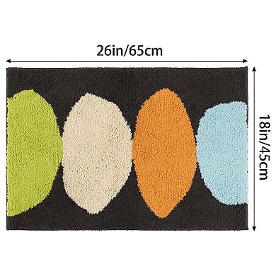 Soft Plush Non Slip Bathroom Mat Quick Dry Reversible Microfiber Bath Rugs 18" X 26"