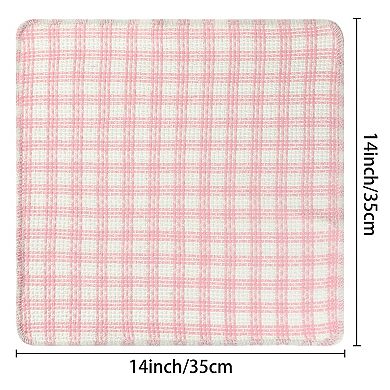 Cotton Plaid Cleaning Cloth, Kitchen Towels Lint Free Absorbent Reusable 10 Pack