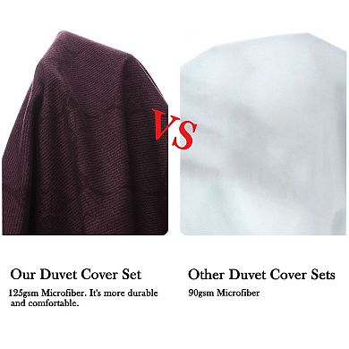 Duvet Cover Set (no Duvet) Reversible Pattern Design Bedding Comforter Cover Pillowcases Set