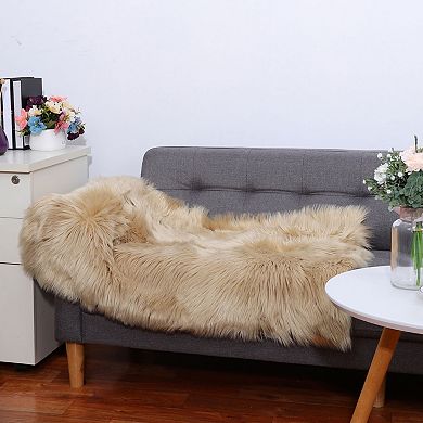 Artificial Animal Wool Modern Floor Mats, 2 X 3 Feet