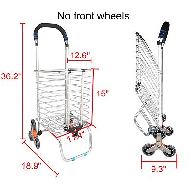Stair Climber Foldable Cart Shopping Grocery Transport Up To 110 Pounds