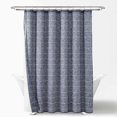 Lush Decor Farmhouse 2-pc. Textured Sheer With PEVA Lining Shower Curtain Set