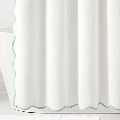 Lush Decor Coastal Chic Scallop Edge Shower Curtain