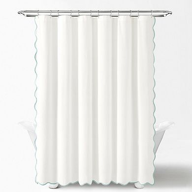 Lush Decor Coastal Chic Scallop Edge Shower Curtain