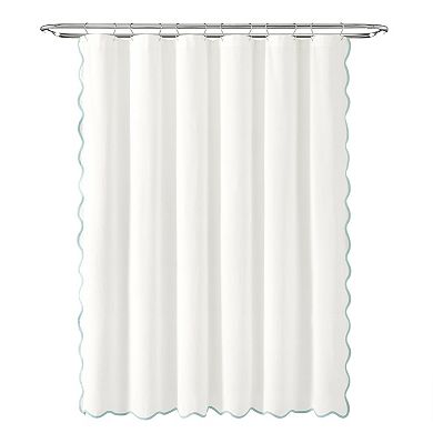 Lush Decor Coastal Chic Scallop Edge Shower Curtain