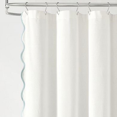 Lush Decor Coastal Chic Scallop Edge Shower Curtain