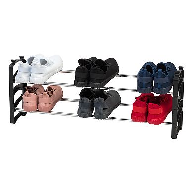 Iris Adjustable & Stackable Freestanding Metal Shoe Rack