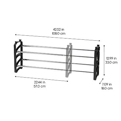 Iris Adjustable & Stackable Freestanding Metal Shoe Rack