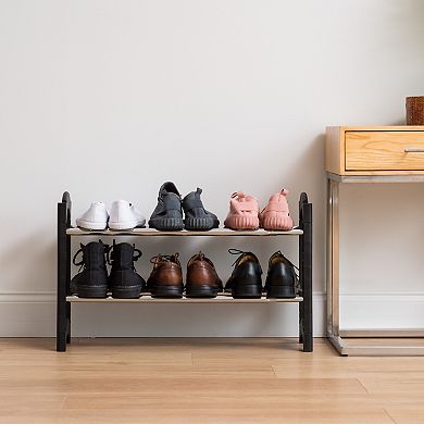 Iris Adjustable & Stackable Freestanding Metal Shoe Rack