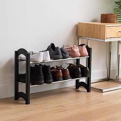 Iris Adjustable & Stackable Freestanding Metal Shoe Rack