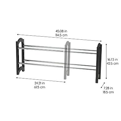 Iris Adjustable & Stackable Freestanding Metal Shoe Rack