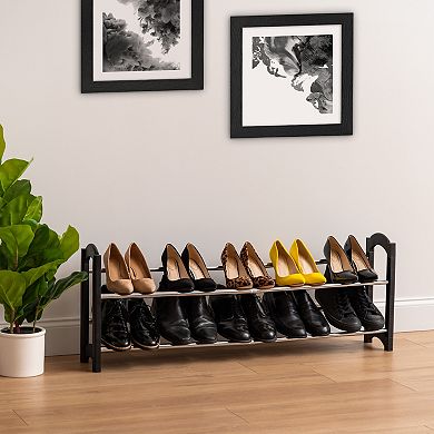 Iris Adjustable & Stackable Freestanding Metal Shoe Rack