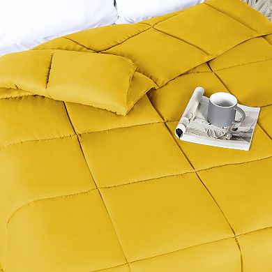 SUPERIOR Solid Reversible Down Alternative Comforter